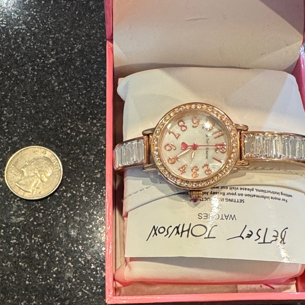Betsey Johnson Rose Gold and Silver Women's Watch